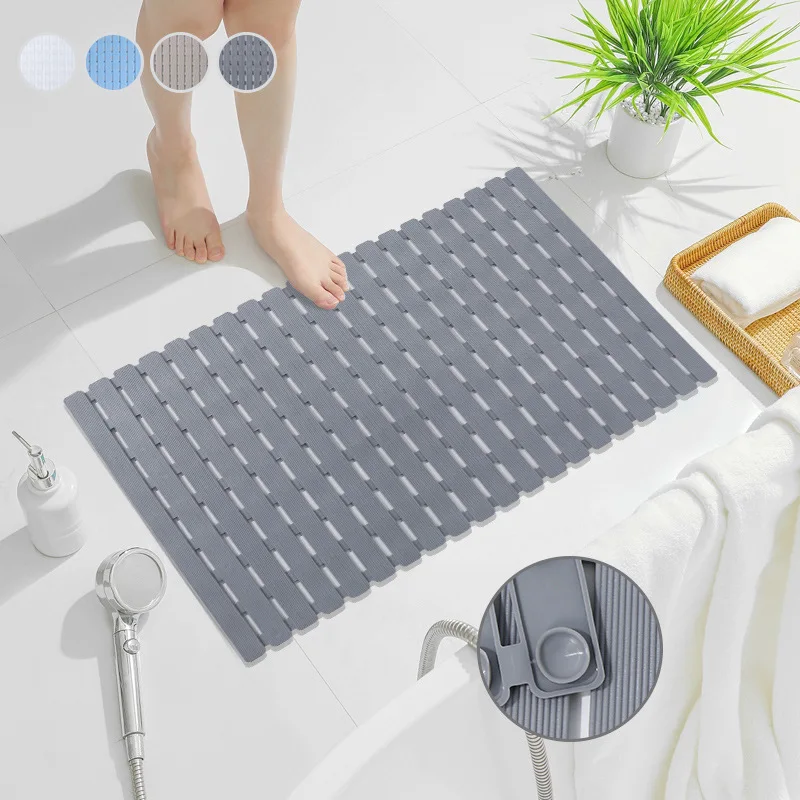 Bamboo Bath Mat - 1pc Bathtub Mat Non Slip, Shower