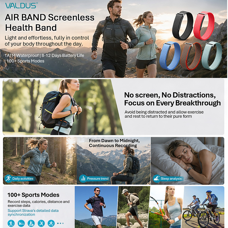 VALDUS Air Band Smart Bracelet - Health Wellness Bracelet recension och pris