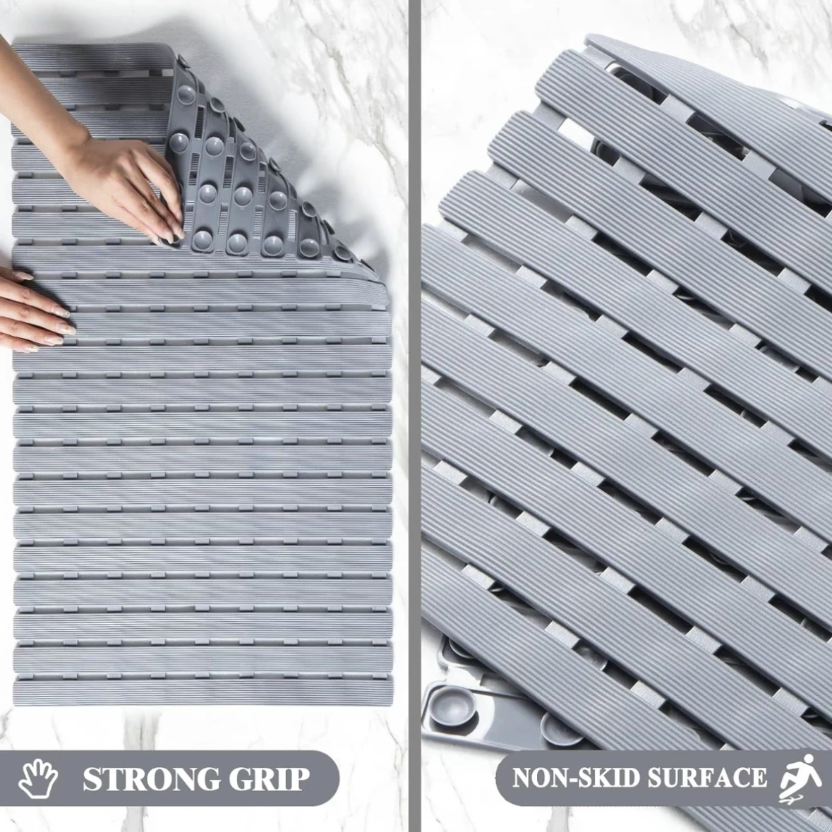 1pc Bathtub Mat Non Slip, Show - Bamboo Bath Mat recension och pris